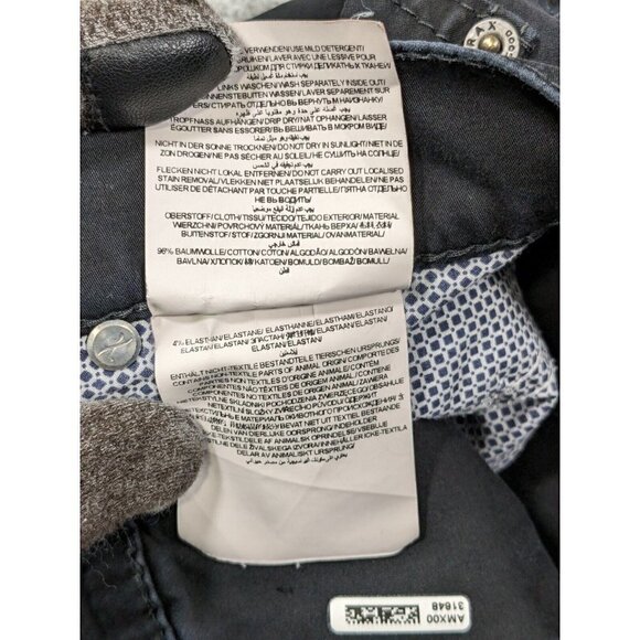 Brax Pants Mens 40x32 (Actual 37x31) Cooper Fancy Regular Chino Black - Picture 7 of 16